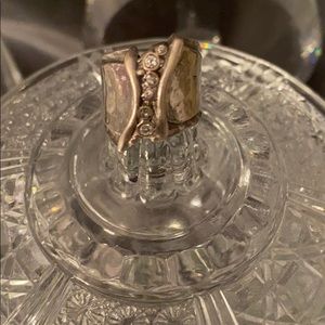Silver and cz ring size 6